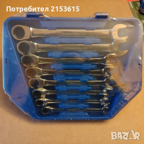 CORNWELL TOOLS 8броя качествени ключове тресчотки, снимка 4 - Ключове - 54860257