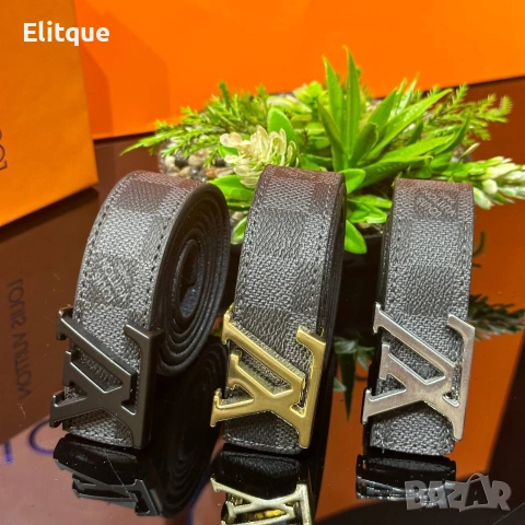 колани от естествена кожа в кутия на марката Louis Vuitton , снимка 7 - Колани - 54307171