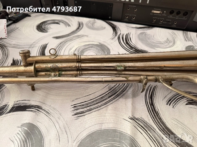 Ретро музикален инструмент фанфар, снимка 8 - Антикварни и старинни предмети - 54169001