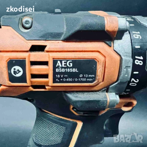 Акумулаторен винтоверт AEG BSB18SBL, снимка 2 - Винтоверти - 54055451