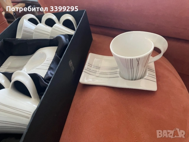 Стилен и изящен сервиз за кафе, снимка 4 - Сервизи - 54725862