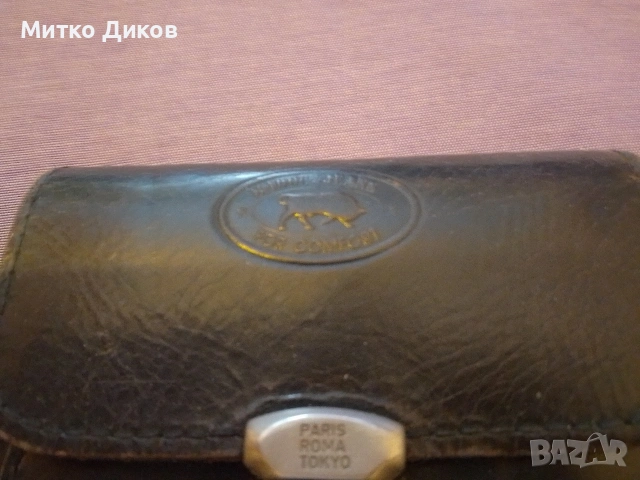Чанта за колан Paris Roma Tokyo 140х125х60 мм естествена кожа като нова, снимка 3 - Чанти - 54641547