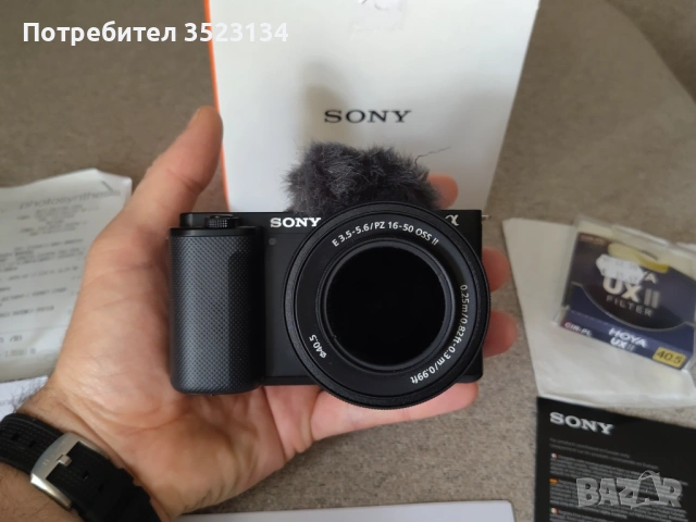 КАТО НОВ! Sony ZV-E10 + Обектив 16-50mm (В Гаранция, на 1261 кадъра + Карта и Филтър), снимка 8 - Фотоапарати - 54879047