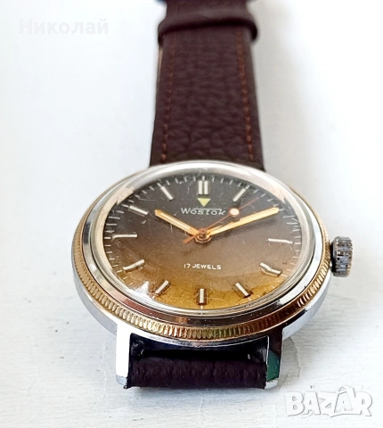 Wostok cal.2609A 17j - мъки механичен часовник с ръчно навиване , снимка 4 - Мъжки - 54801831