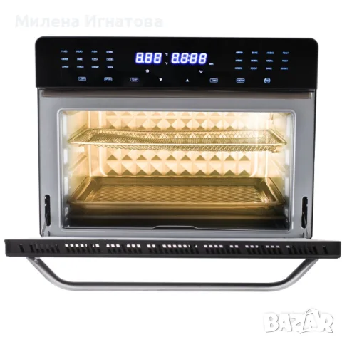 Многофункционален фритюрник с горещ въздух 30L - Мощна 2200W фурна с конвекция, 24 програми, снимка 5 - Фритюрници - 55564156