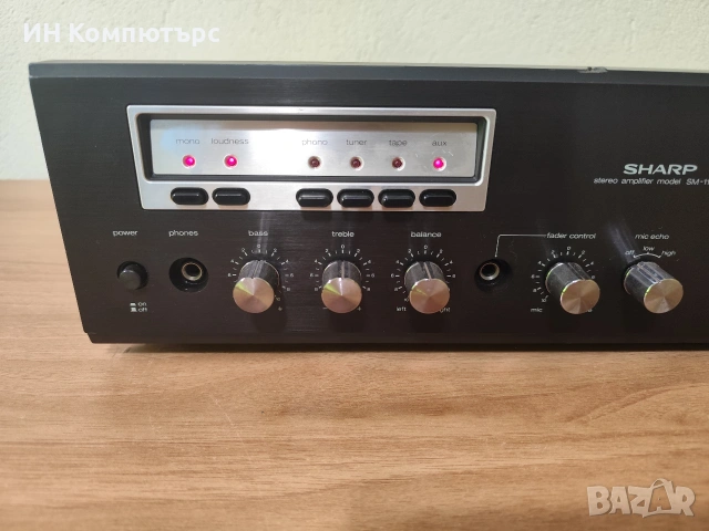 Продавам ретро стерео усилвател Sharp SM-1122H, снимка 5 - Ресийвъри, усилватели, смесителни пултове - 54319253