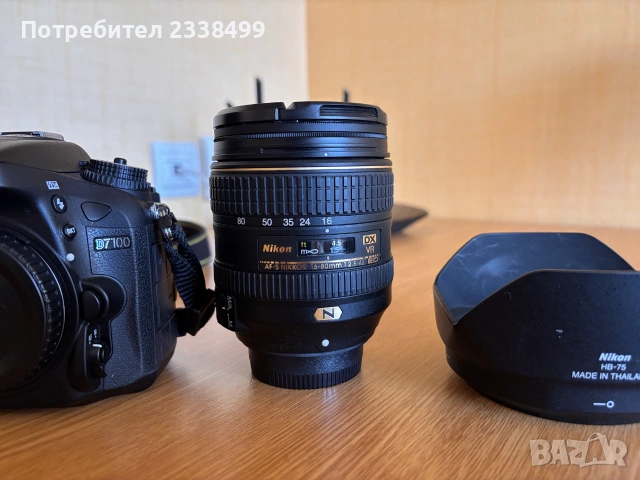 Nikon D7100 и обектив Nikkor 16-80 mm, снимка 2 - Обективи и филтри - 55156395