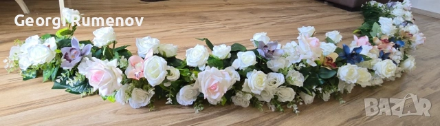 Сватбена украса за маса, снимка 3 - Изкуствени цветя - 54308396