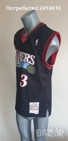 Mitchell & Ness Philadelphia NBA Allen Iverson #3  Mens Size  M НОВО!ОРИГИНАЛ! Мъжки Потник, снимка 14 - Спортни дрехи, екипи - 54142506