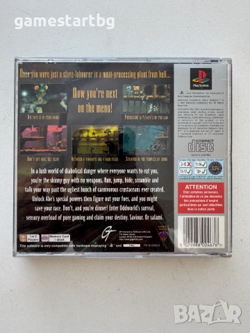 Oddworld: Abe's Oddysee за PS1, снимка 2 - Игри за PlayStation - 55078896