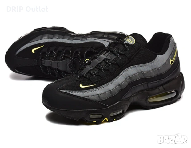 !НОВИ! Nike Air Max 95 Batman | Black/Grey/Yellow | + КУТИЯ, снимка 3 - Маратонки - 55283716