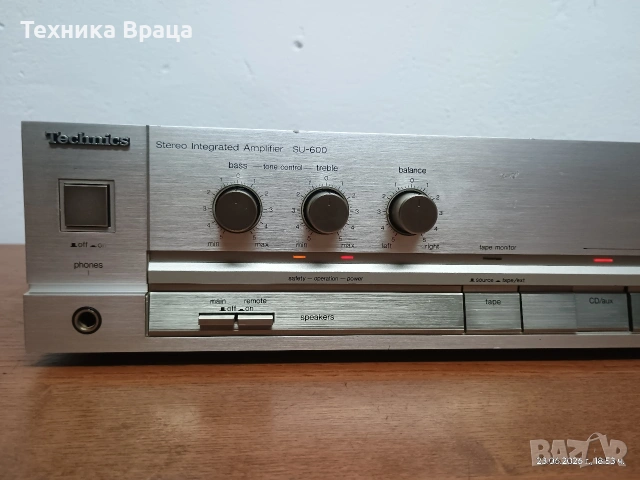 Technics SU-600. Перфектно техническо и почти такова визуално състояние. Изпращам видео. , снимка 4 - Ресийвъри, усилватели, смесителни пултове - 55031457