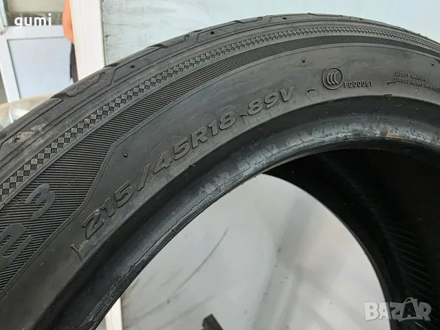 2бр летни гуми 215/45/18 HANKOOK L06260, снимка 4 - Гуми и джанти - 55359478
