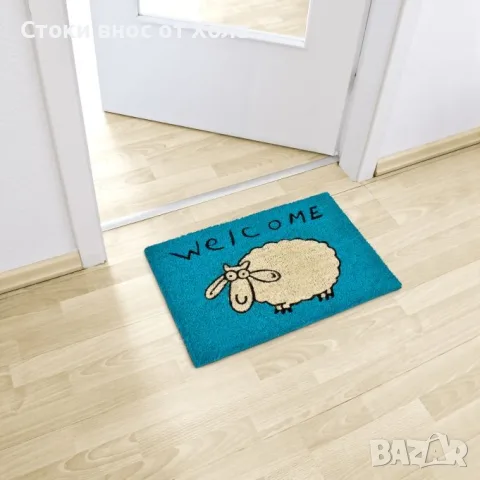 Изтривалка от кокосови влакна Welcome, 60x40 см, Relaxdays, снимка 2 - Изтривалки - 55444914
