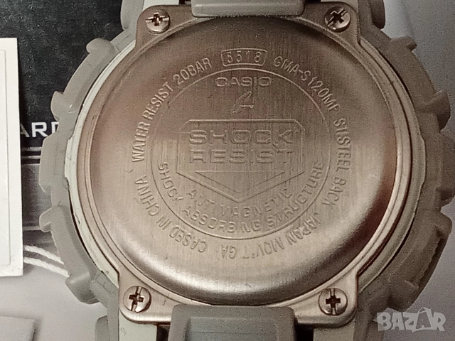 Casio G-Shock GMA-S120MF Дамски часовник японски водоустойчив спортен сив розово злато, снимка 2 - Дамски - 54004076