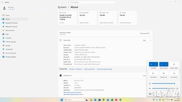 2-в-1 Ултрабук Lenovo ThinkPad X1 Yoga Gen 3 intel i5 8350U 3.60 Ghz |16GB RAM| 256GB SSD |Тъчскрийн, снимка 9 - Лаптопи за работа - 54670221