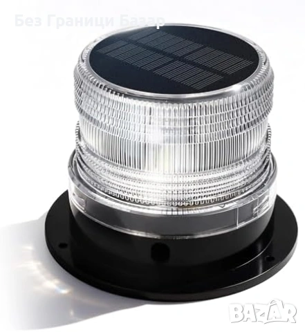Нова Соларна LED навигационна светлина за лодка каяк Магнитна предупредителна LED лампа
