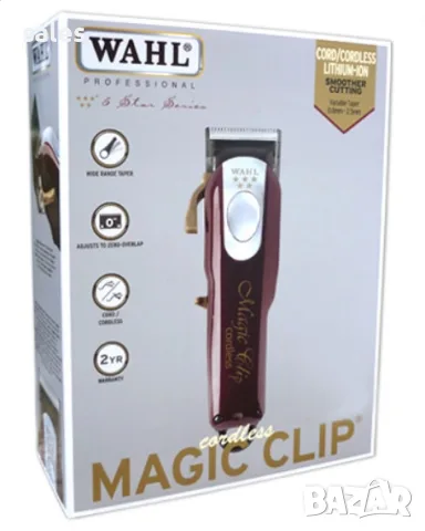Машинка за подстригване Wahl Magic Clip, кабел и акумулатор