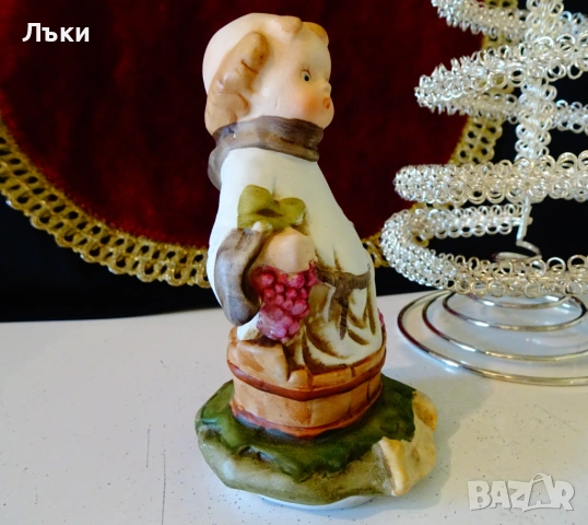 Порцеланова фигура Монах мачка грозде,Capodimonte. , снимка 3 - Статуетки - 54413742