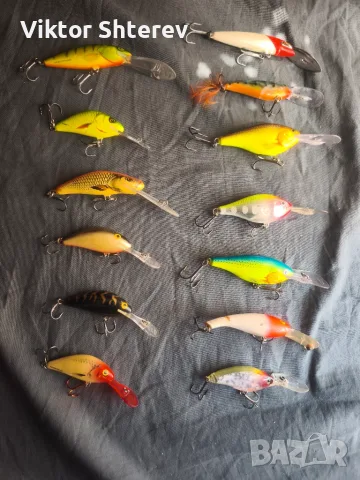 Комплект 13 бр. кранкбейти – 6x Rapala, 6x Salmo, Cordell
