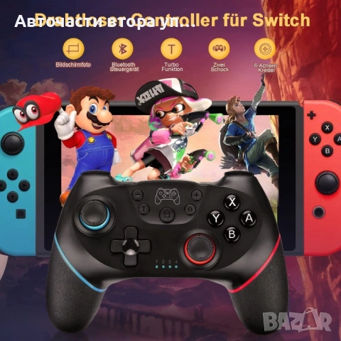 Контролер за Nintendo Switch/Switch Lite/Switch OLED, Черен, снимка 4 - Аксесоари - 54488380