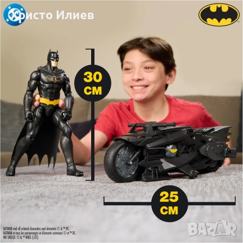 Батман мотор с дистанционно фигура 30см Batman Spin Master DC Comics, снимка 2 - Коли, камиони, мотори, писти - 54106627