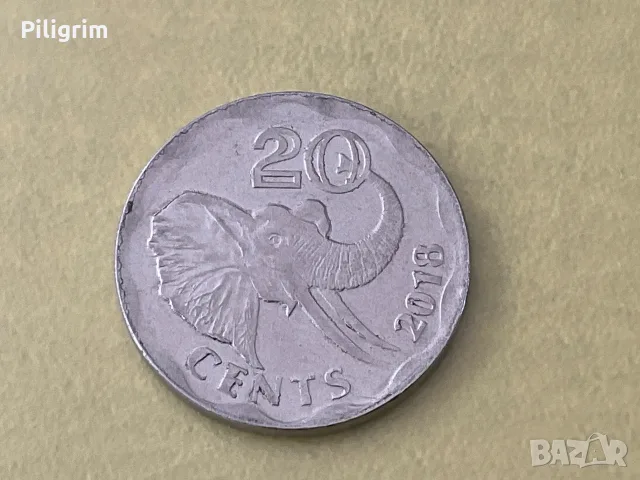 Есватини 20 цента (емалангени) 2018 г.
