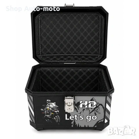 Куфар за мотор Automat-adventure / touring, 45L, Черен, снимка 3 - Аксесоари и консумативи - 55143695