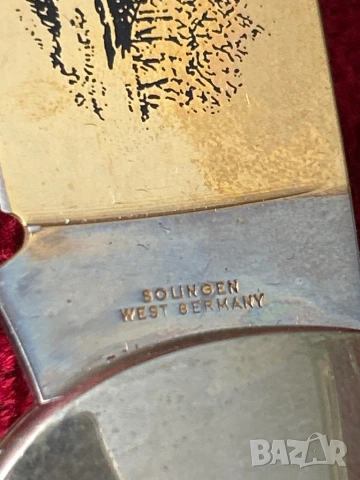Стар ловен нож Solingen, снимка 2 - Ножове - 54748039