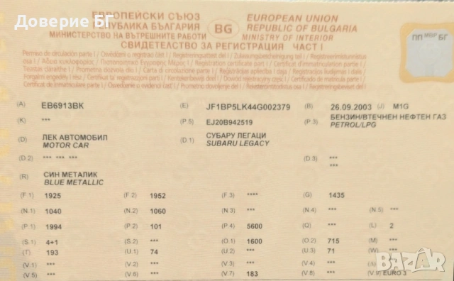 Продавам Субару Легаси комби (Subaru Legacy) 2.0 Бензин/Газ, снимка 9 - Автомобили и джипове - 55241841
