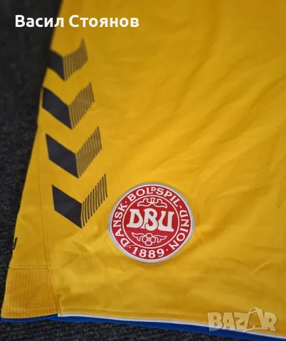 Дания / Danmark Goalkeeper Shorts World Cup 2018 Yellow - Размер М, снимка 2 - Фен артикули - 49175959