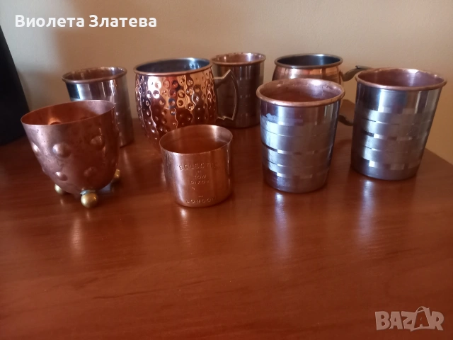 Медни чаши и кани