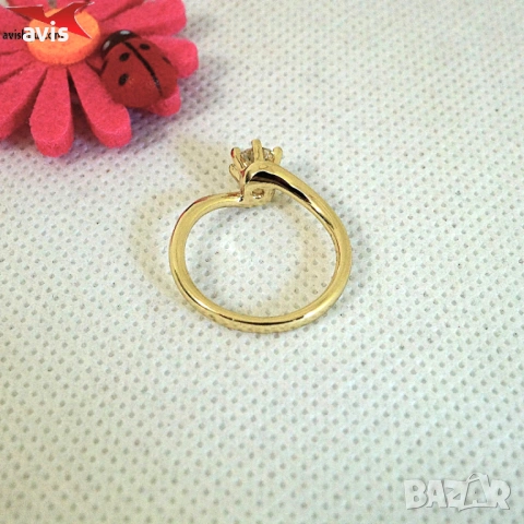 Пръстен с 14К златно покритие 224879, снимка 2 - Пръстени - 54234539