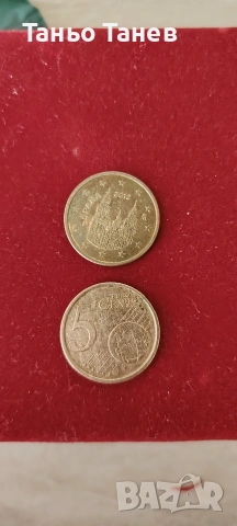 Испанска монета от (5 )Пет евро цента 2012г. , снимка 2 - Нумизматика и бонистика - 53952730
