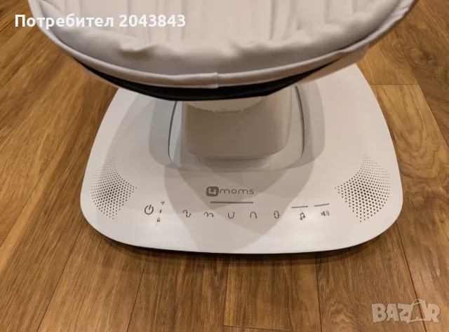 Бебешка електрическа люлка 4moms MamaRoo 5 (Classic Grey), снимка 2 - Детски шезлонги - 55401026