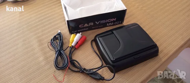 Монитор Color TFT-LCD Car Vision, MM-01, 4.3” сгъваем, 2 видео входа, Резолюция 480 x 272, снимка 4 - Аксесоари и консумативи - 55586416