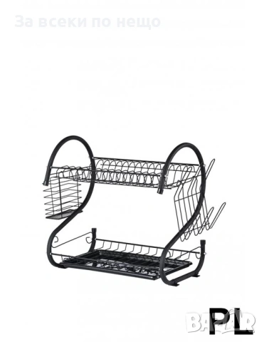 Сушилник за съдове Rosberg R53000H, 2нива, 40x24x38см.,Черен Код P2157