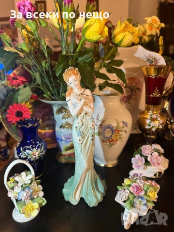 Coalport England  грациозна фигура от серията Spirits of Jewels - "Emerald" Код P2058, снимка 14 - Антикварни и старинни предмети - 53992652