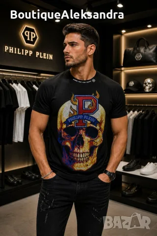 Мъжки тениски - Philipp Plein , снимка 2 - Тениски - 55530631