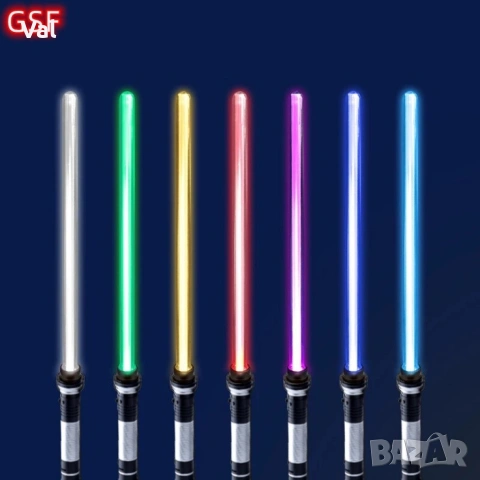 Детска играчка цветен светлинен лазерен меч Star Wars със звук, снимка 2 - Други - 54896059