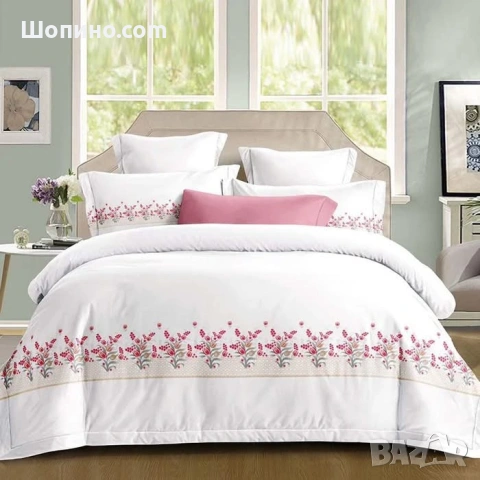 Premium серия, долен чаршаф с ластик, 100% памук  1 бр. х плик за завивка 200 x 230 cm 1 бр. х долен, снимка 15 - Спално бельо - 54115780