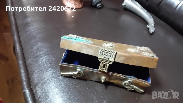 антика медна кутия , снимка 6 - Антикварни и старинни предмети - 55256737