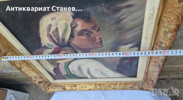 🎨✨ ВПЕЧАТЛЯВАЩ ЖЕНСКИ ПОРТРЕТ – МАСЛЕНА ЖИВОПИС В БОГАТА РАМКА В БАРОКОВ СТИЛ ✨🎨, снимка 17 - Антикварни и старинни предмети - 55304497