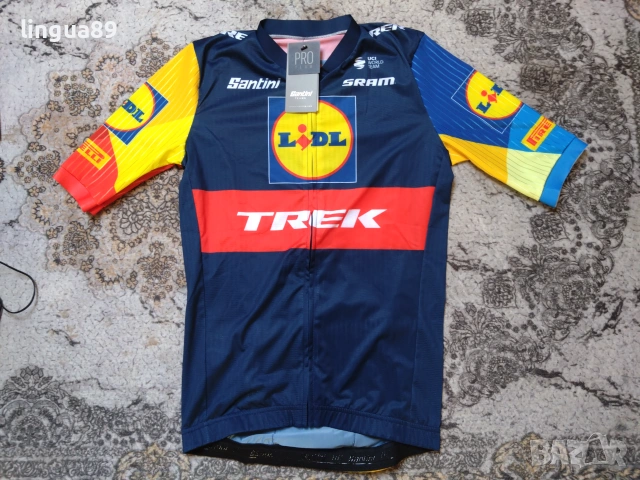 Santini Lidl-Trek Pro Team Aero Вело Джърси L, снимка 2 - Спортни дрехи, екипи - 55126055