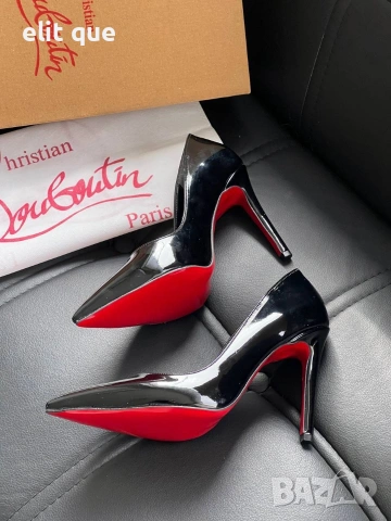 лачени обувки Christian Louboutin с характерната червена подметка , снимка 2 - Дамски обувки на ток - 55064198