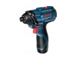 НОВ Акумулаторен ударен гайковерт Bosch GDR 120-LI, 12 V, 100 Nm, 2 батерии 2.0 Ah, зарядно и куфар , снимка 3