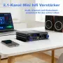 Мини HiFi усилвател 2.1 Bluetooth 5.3, 1000W пикова, снимка 2