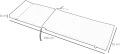 Възглавница за шезлонг Outsunny 196 x 55 x 8 см, снимка 3