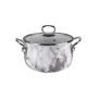 Тенджера Goldmann GM 8017-20W, 22/24 Емайл, Индукция, Бял/ Мрамор, снимка 1