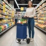Сгъваема количка за пазар 40 л с 2 колела, снимка 1